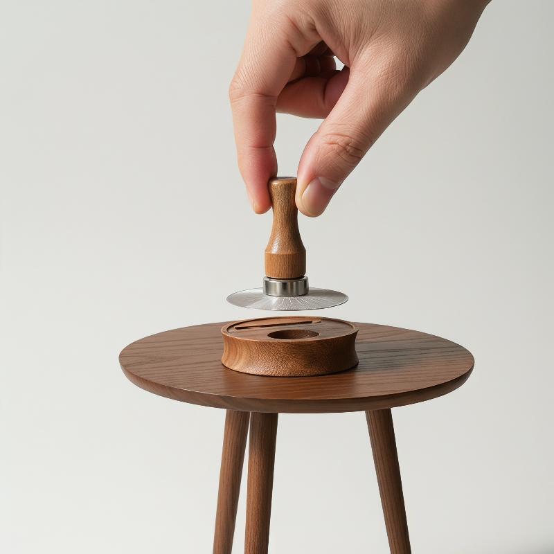 Coffee Equipment Filter - Espresso Puck Ekranı Ahşap Saplı Manyetik