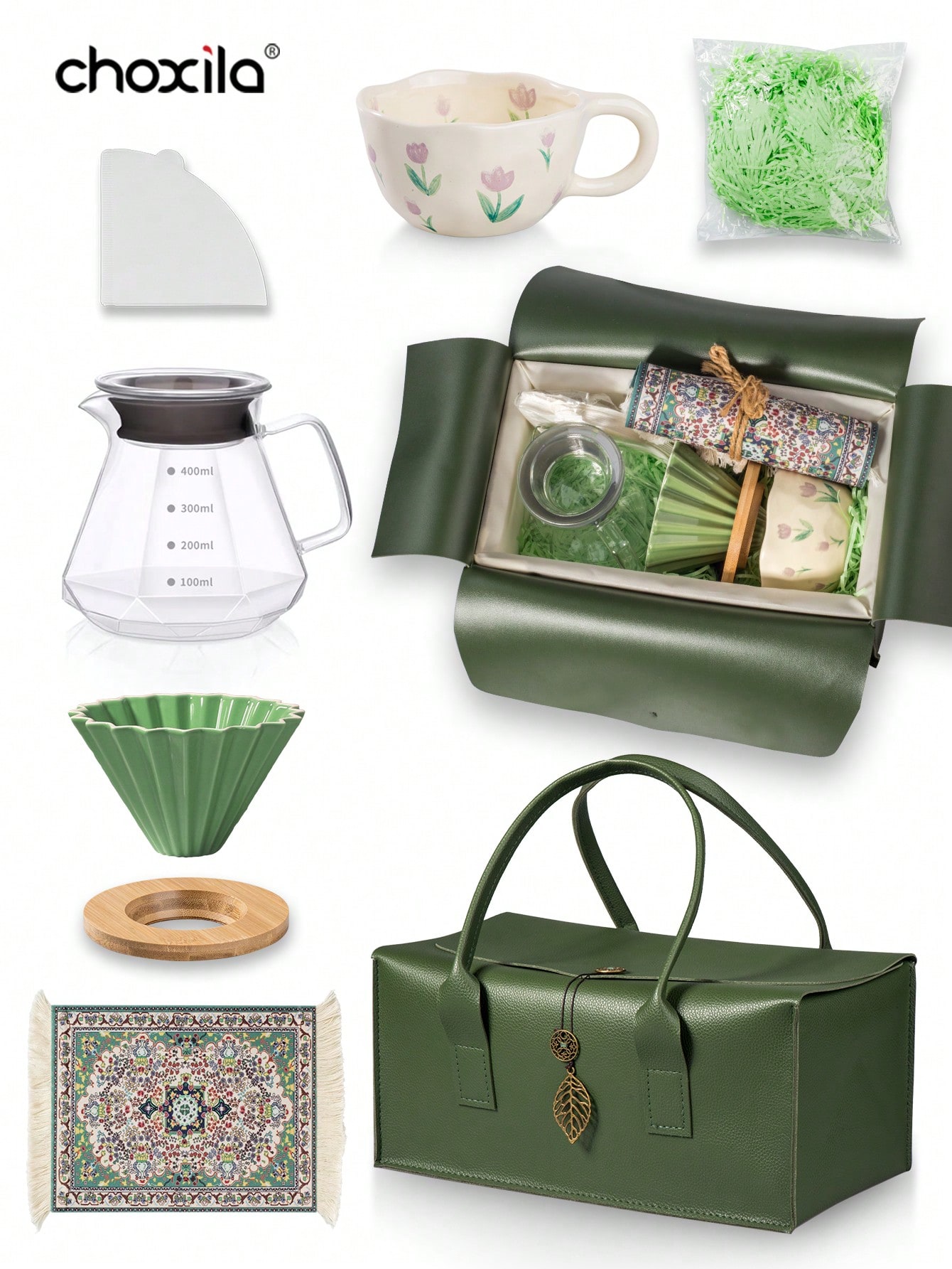 Coffee Equipment Kit - 8 adet Kahve Seti Üzerine Dökün,