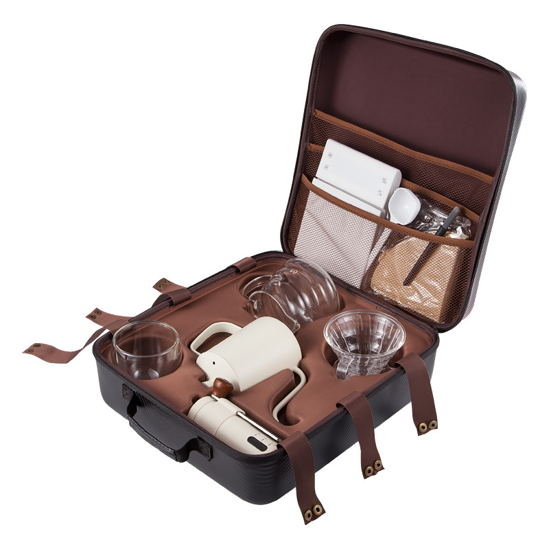 Coffee Equipment Kit - Kahve seti kombinasyonu, el kranklı öğütücü,